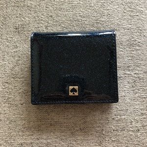 Kate Spade navy glitter wallet